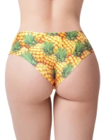 Dámske nohavice Slinky Fresh Summer 2 White with Yellow Pattern - Meméme Dámske nohavice Slinky Fresh Summer 2 White with Yellow Pattern - Meméme