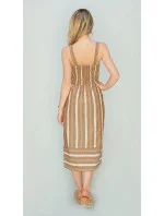 Hnedé bavlnené šaty (345ART)