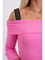 Šaty so širokými ramienkami svetlo ružové