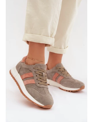 Dámské tenisky z přírodního semiše tmavě zelené Marceline