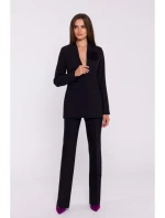 S370 Kvetinová bunda - čierna