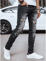 Pánske čierne džínsové nohavice FashionStreet UX4223 Pánske čierne džínsové nohavice FashionStreet UX4223