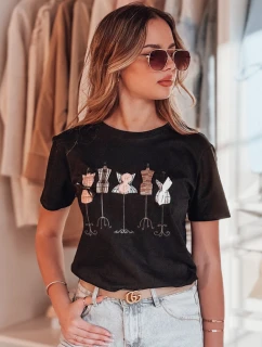 Dámske tričko s potlačou MANETEE black FashionStreet RY2729