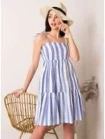 Šaty LK SK 507684.14 biela a modrá