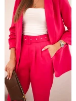 Elegantná súprava saka a nohavíc v ružovej farbe Elegantná súprava saka a nohavíc v ružovej farbe