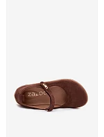 Semišové baleríny Barefoot so Zazoo remienkom 10206 Chocolate Semišové baleríny Barefoot so Zazoo remienkom 10206 Chocolate