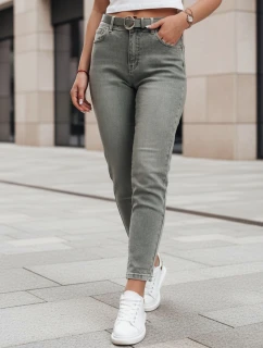 Dámske džínsové nohavice slim fit s opaskom SLIMFIZ modré FashionStreet UY2494