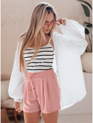 Dámske látkové šortky SUMMER TRIP pink FashionStreet SY0437 Dámske látkové šortky SUMMER TRIP pink FashionStreet SY0437