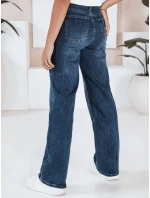 Dámske široké džínsy tmavomodré FashionStreet UY2782
