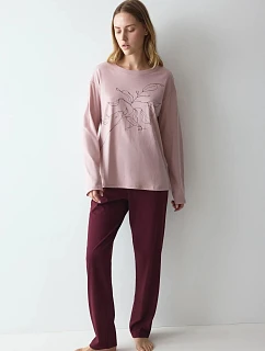 Pyžamové súpravy Good PK LSL 08 ružové Pink – TRIUMPH