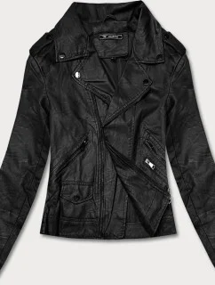 Čierna dámska bunda ramoneska (BN-20025-1)