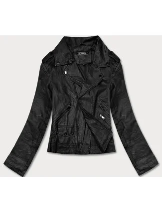 Čierna dámska bunda ramoneska (BN-20025-1)