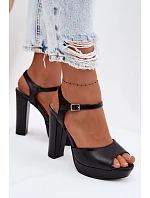 Dámské sandály na vysokém podpatku Černé Nelissey