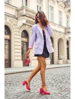 Módne sandále na vysokom podpätku s remienkami Fuchsie Shemira