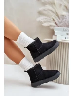 Dámske tenisky na platforme Eco Suede Black Atteria