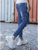 Modré pánske nohavice FashionStreet UX3285 Modré pánske nohavice FashionStreet UX3285