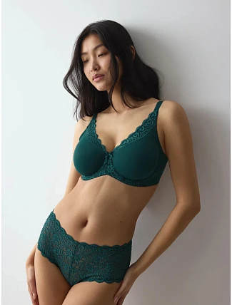 Dámska podprsenka Amourette W01 Teal Green, tmavozelená – TRIUMPH