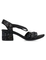 Pohodlné čierne sandále Rieker W RKR679 Pohodlné čierne sandále Rieker W RKR679
