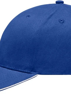 Daiber MB 6541 Ľahko brúsená 6-panelová sendvičová čiapka 03.6541 royal/white