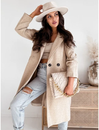 Dámsky svetlý béžový kabát HARVEST FashionStreet TY3883