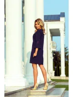 Tmavo modré šaty s čipkou model 6323925