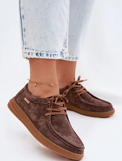 Topánky z prírodného semišu Vinceza 95391 Brown