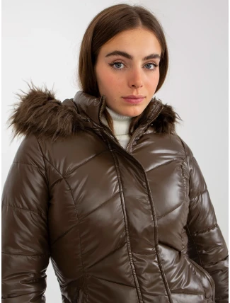 Dámska bunda NM KR H 898 79P tmavo hnedá