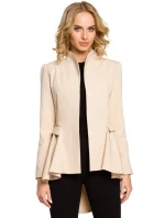 Asymetrický frak s golierom a zapínaním na gombíky M165 - čierny - Moe Asymetrický frak s golierom a zapínaním na gombíky M165 - čierny - Moe