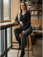 CANDIS dámsky sveter čierny FashionStreet MY1806