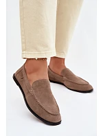 Dámske mokasíny z prírodného semišu Big Star TT274207 Beige