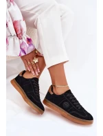 Dámske semišové tenisky na platforme Big Star - čierne Dámske semišové tenisky na platforme Big Star - čierne