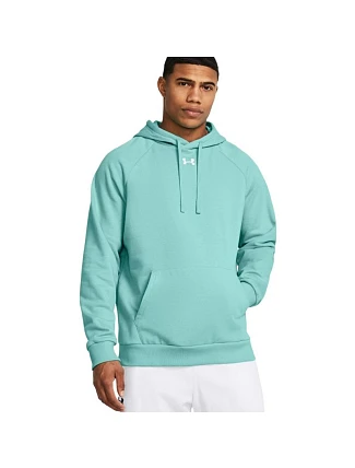 Pánska mikina Under Armour Rival Fleece Hoodie, mätová, 1379757, 482 M
