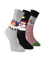 Vianočné unisex ponožky ako darček - sada 3 párov mix farieb