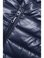 Dámska prešívaná bunda so stojačikom tmavomodrá (16M9110-215) Dámska prešívaná bunda so stojačikom tmavomodrá (16M9110-215)