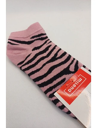 Detské členkové ponožky Zebra Pink