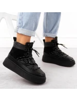 Dámske snehové topánky na pltform 24-72302BK / WOL280A Black - Potocki Dámske snehové topánky na pltform 24-72302BK / WOL280A Black - Potocki