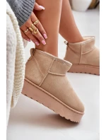 Dámske snehové topánky na platforme 20216-F Light beige - Xamella Dámske snehové topánky na platforme 20216-F Light beige - Xamella