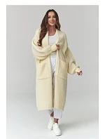 Zapínanie svetra model 226876 Makadamia