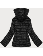 Čierna dámska prešívaná bunda s odnímateľnou kapucňou S'West (B8220-1)