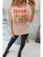 Blúzka s potlačou Magic dark powder pink