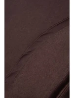 Šaty s kapucňou a bočným rázporkom hnedé