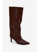 Dámske topánky na podpätku CLS-573 Burgundy - Joalice Paris