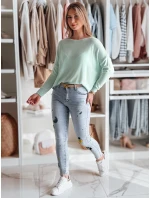 Dámske úzke džínsy s výšivkou MOONAIR modré FashionStreet UY2453