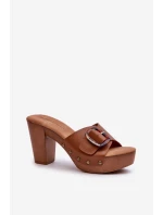 Žabky na podpätku model 215686 Krok vo veľkom štýle