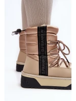 Śniegowce Damskie Na Grubej Podeszwie Wegańskie D.Franklin DFSH371006 Beżowe