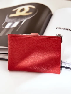 Eko Skórzany Portfel Damski Czerwony Bronica