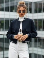 Dámska tmavomodrá bomber bunda CHOMP FashionStreet TY4296 Dámska tmavomodrá bomber bunda CHOMP FashionStreet TY4296