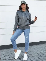 Dámska športová mikina GIM tmavosivá FashionStreet BY1335