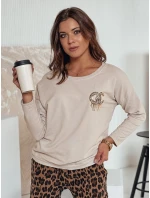 Dámska blúzka oversize ICONIQ béžová FashionStreet RY2695