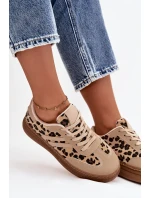 Dámské tenisky na platformě Panterka béžové Denissa